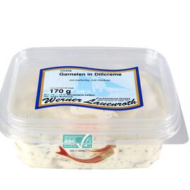 Shrimps in dill sauce