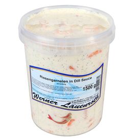 Riesengarnelen in Dill Sauce