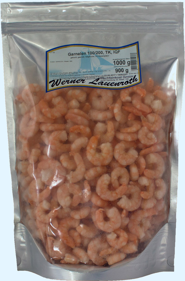 Shrimps 100/200 frozen, IQF