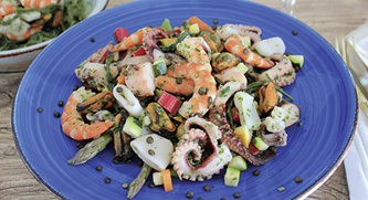 Seafood marinated